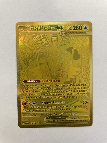 Mega rayquaza 141 103 - rayquaza, gold